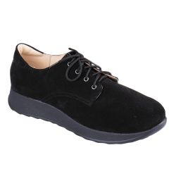 DTD-351 (цв.5-черный велюр, 36) Полуботинки ортопедические малосложные