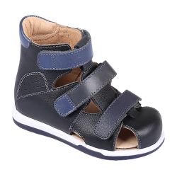 TW-274 (цв.15-черно-синий, 22) Туфли (закр.нос,выс.задник,нат.кожа,съемн.стел)