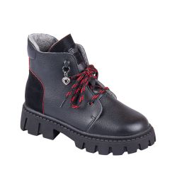 TW-518 (цв.3-черно-красный) Ботинки (утепленные)