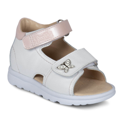 TW-190 (цв.5-белый) Туфли летние (Два ремня на велкро)